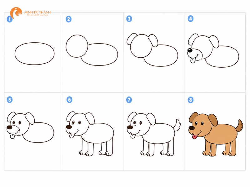 dạy bé vẽ con chó