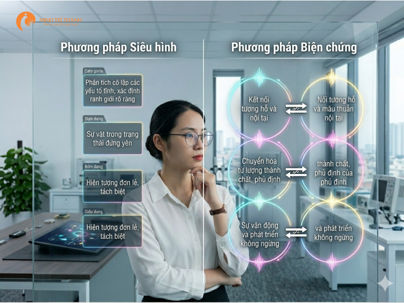 so sánh tư duy biện chứng và tư duy siêu hình