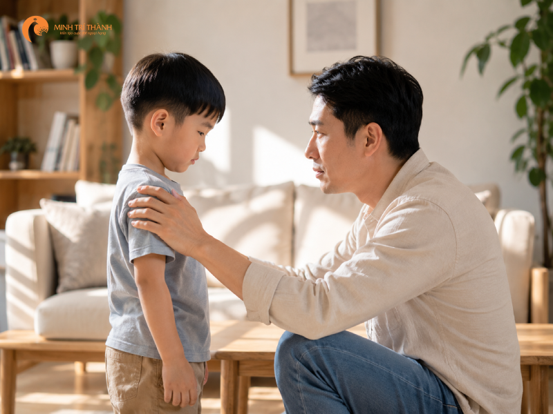 Tính huống trẻ trốn chào hỏi thường gặp