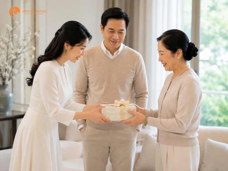 bí quyết trao quà tặng mẹ chồng